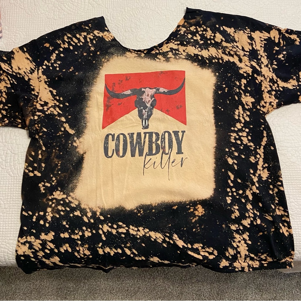 Cowboy Killer oversized bleach dyed t-shirt